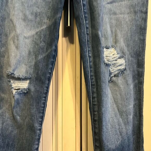 J Brand Alana High Rise Cropped Skinny Jeans Ripped Distressed Hem Teardrop 27 - Picture 5 of 9